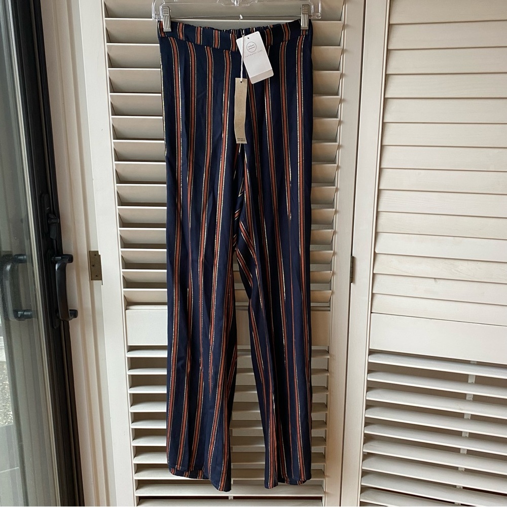 SALTWATER LUXE - Dover Bottom/Pants in Metallic Stripes Size XS - Picture 4 of 9